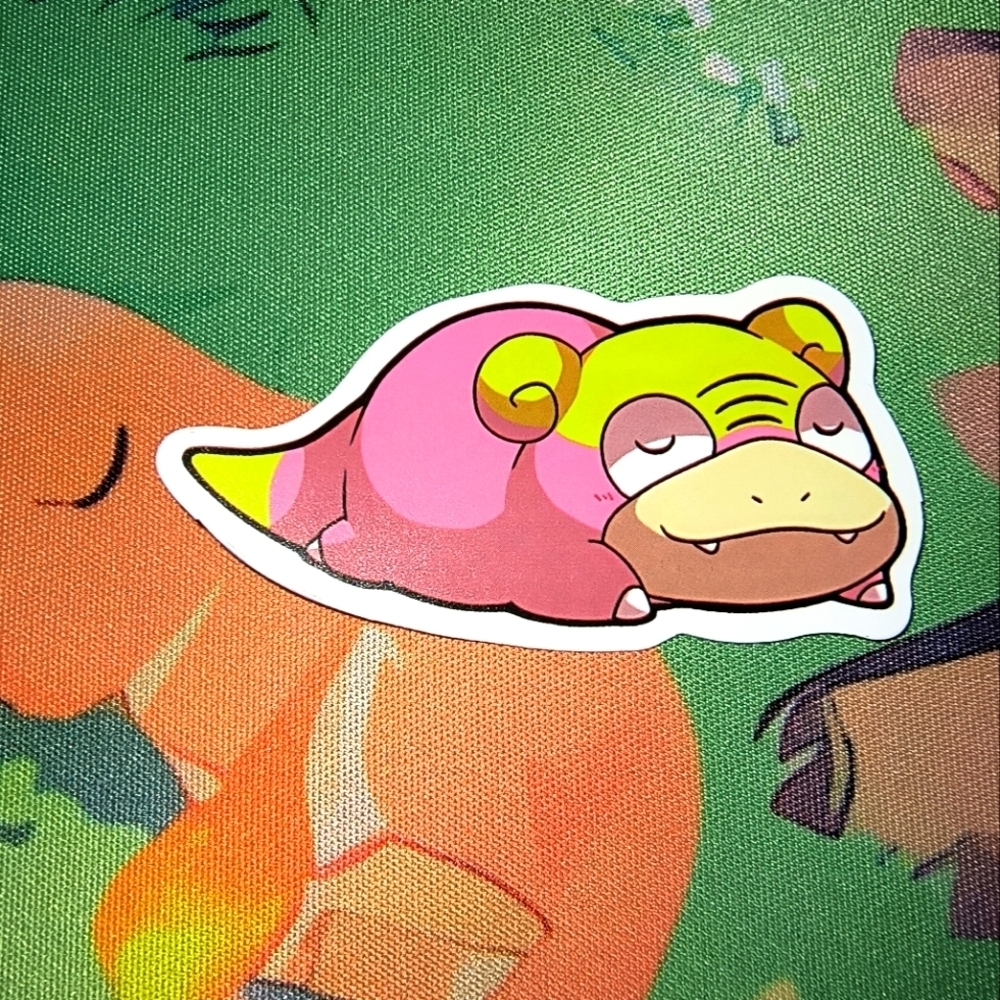 Pokemon Slowpoke Pink and Yellow Sticker